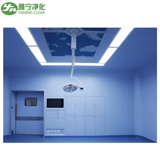 Yaning Cleanroom Clean Air Canopy Sistema de ventilação ultra limpo Teto de fluxo de ar laminar para sala de operação hospitalar