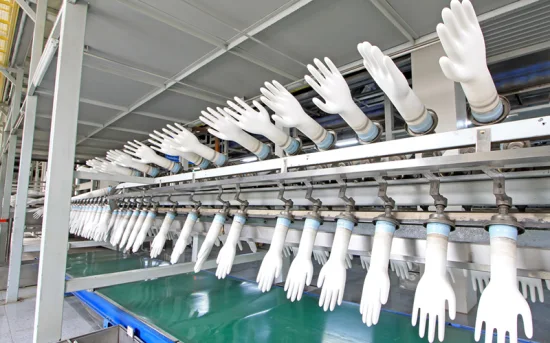 Equipamento de produção de luvas de PVC de grau de indústria farmacêutica personalizável para uso em salas limpas